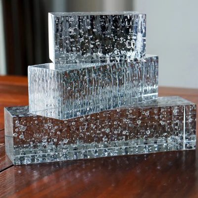 Gạch kính bọt nước màu trắng AVSING