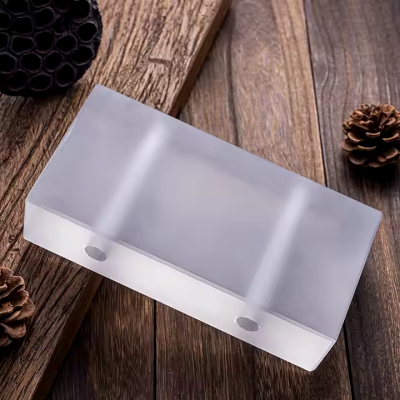 Gạch kính phủ mờ khoan lỗ đài 200x100x50mm AVSING