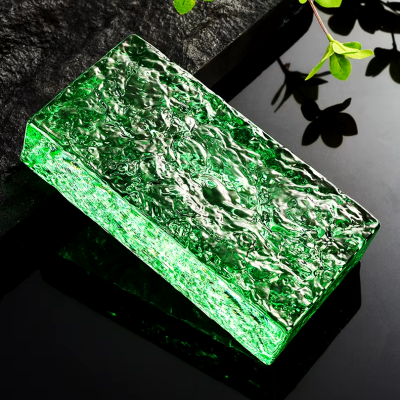 Gạch kính xanh lá vân mây 200x100x50mm AVSING
